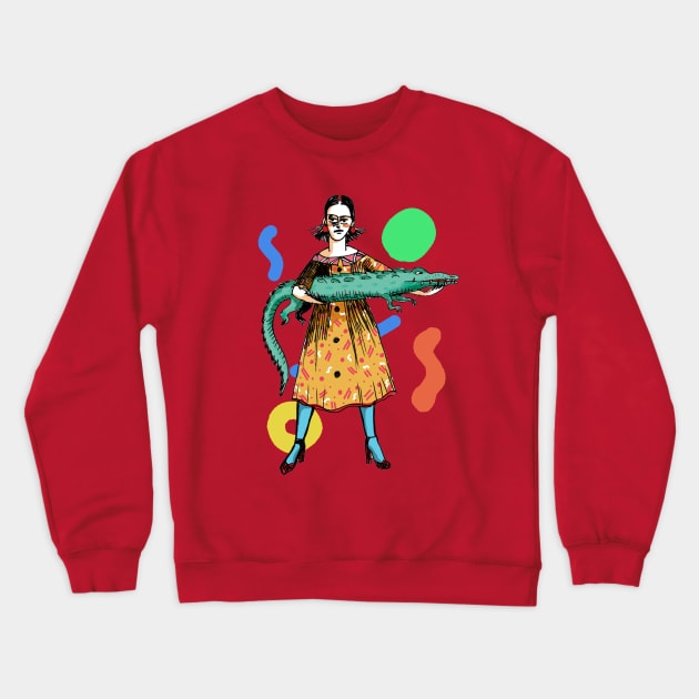 Croc rocks! Crewneck Sweatshirt by lindsaygrime